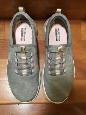 Skechers  Go Walk Air cooled Goga Mat gray/pink  Slip-On Sneakers